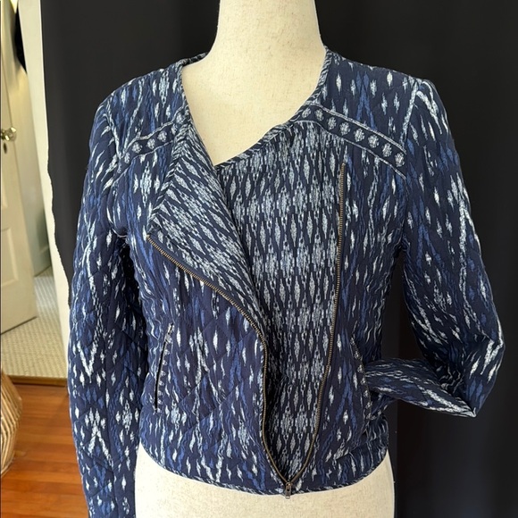 SOFT JOIE Blue Patterned Women's Jacket, medium - Picture 6 of 8